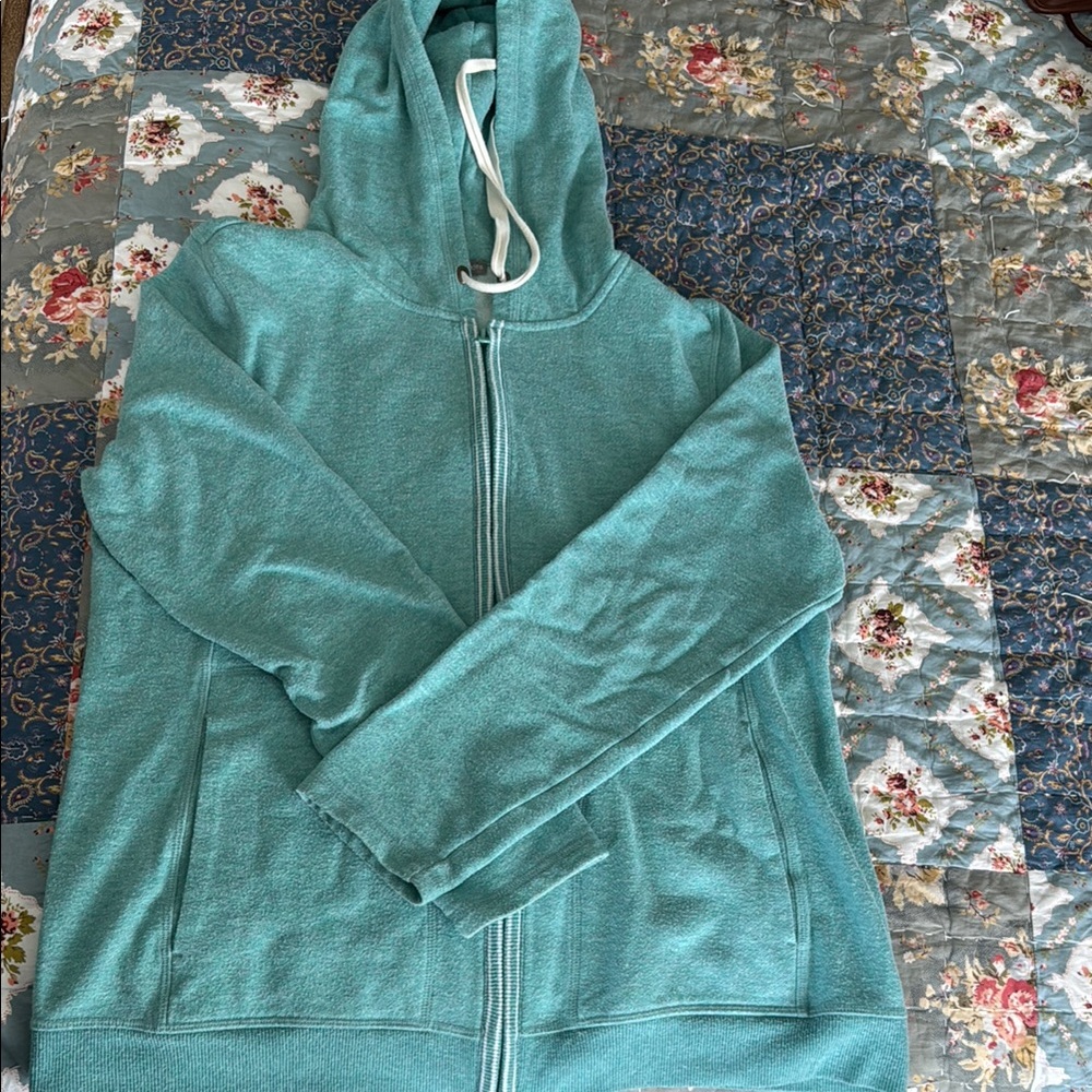 Talbots Turquoise Zip-Up Sweatshirt